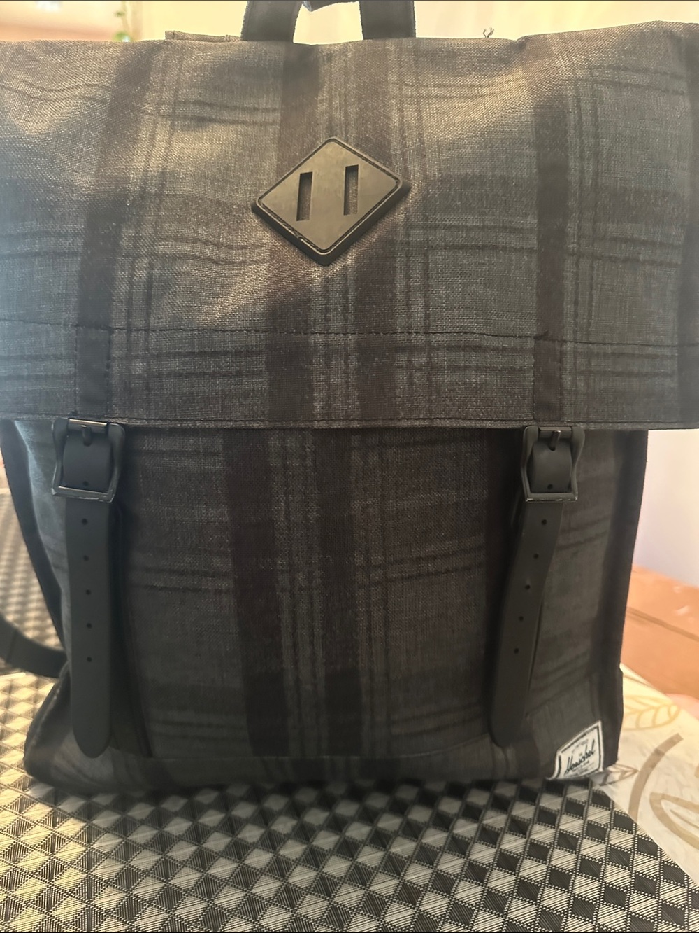 Herschel Supply Company Black Plaid Backpack
